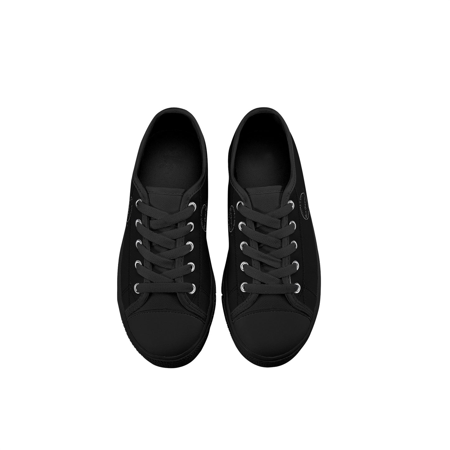 Kid's Black Low Top Canvas Shoes