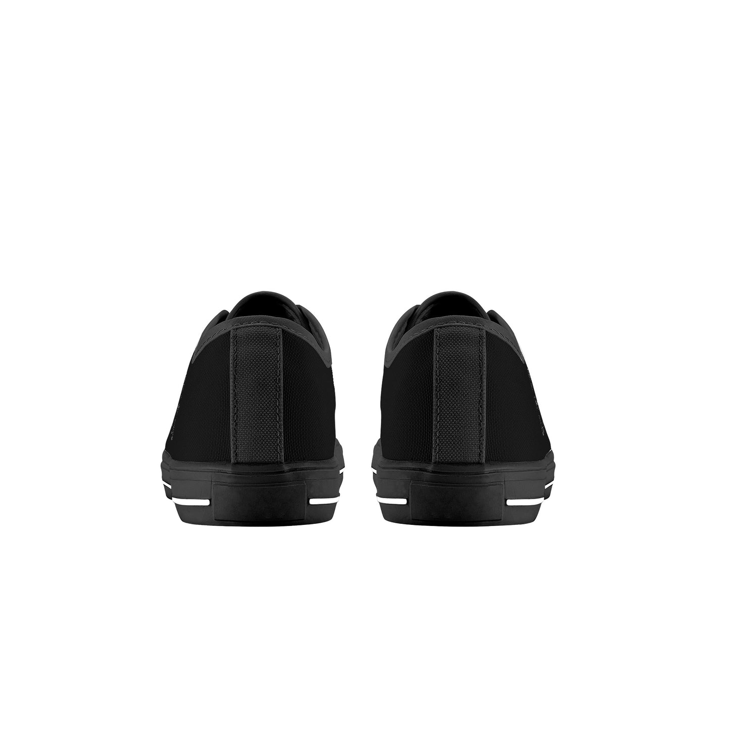 Kid's Black Low Top Canvas Shoes