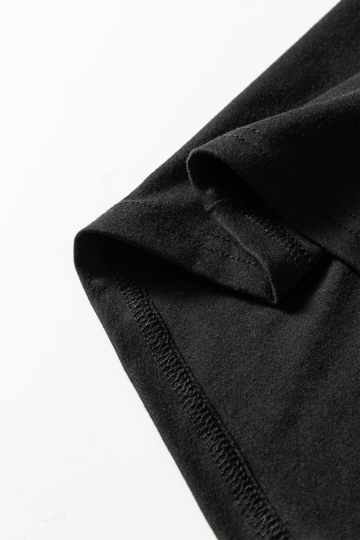 Black Asymmetric Neck Short Sleeve Blouse - Plus Size