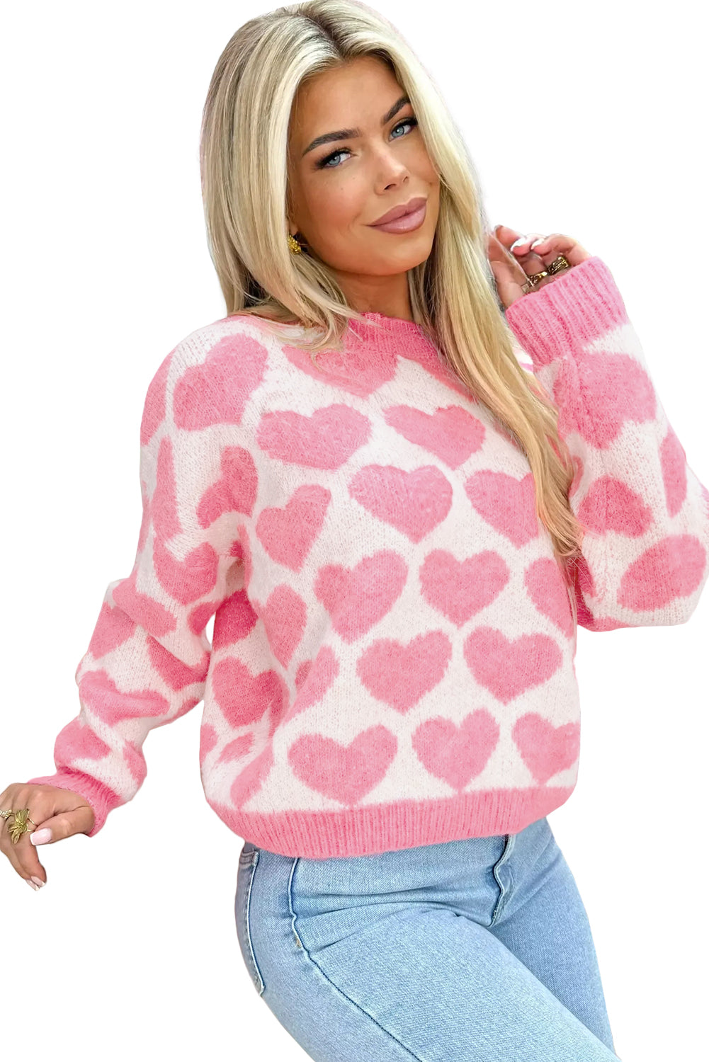 Love Heart Valentine Knit Sweater