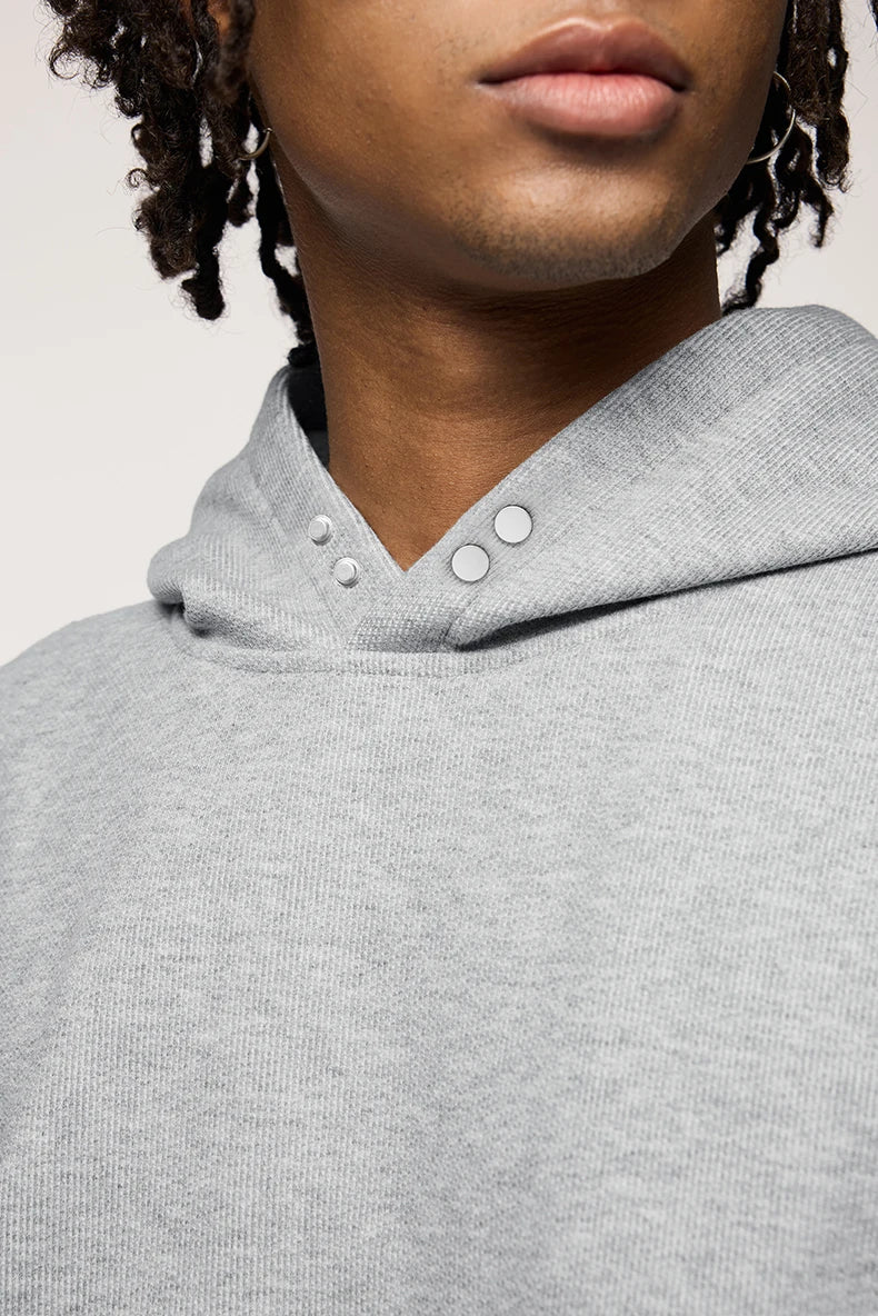 Men's Heavyweight Fleece Crop Boxy Premium Cozy Hooded Sweatshirt