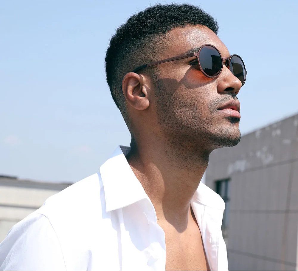 Hot Black Round Sunglasses - Retro Vintage UV400 Eyewear for Men & Women