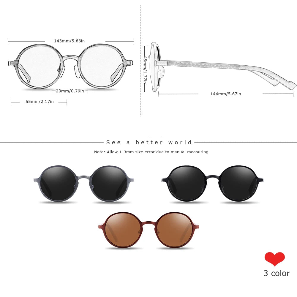 Hot Black Round Sunglasses - Retro Vintage UV400 Eyewear for Men & Women