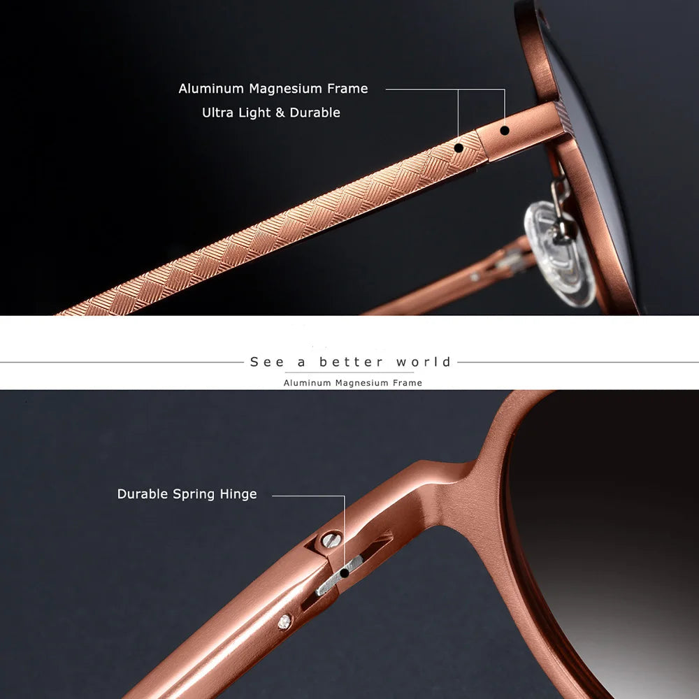 Hot Black Round Sunglasses - Retro Vintage UV400 Eyewear for Men & Women