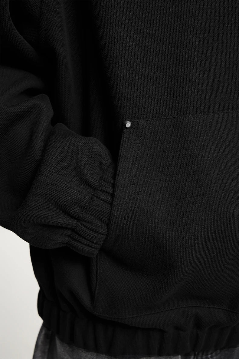 Men's Heavyweight Fleece Crop Boxy Premium Cozy Hooded Sweatshirt