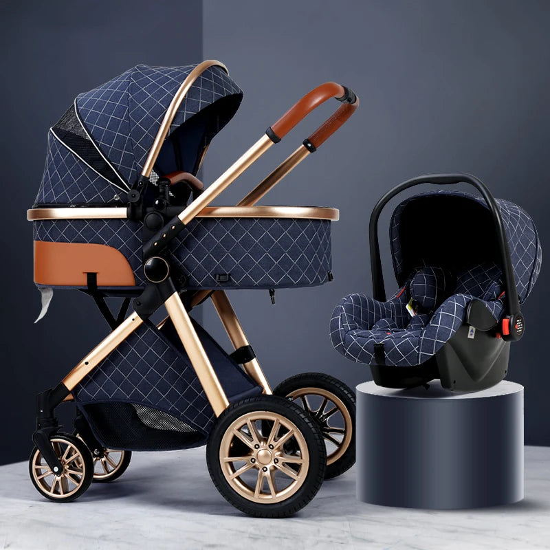 Landscape Baby's Pram Portable Pushchair Baby Cradel Infant Carrier Pram