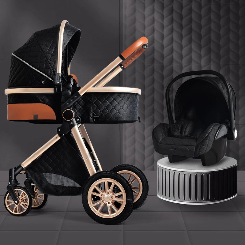Landscape Baby's Pram Portable Pushchair Baby Cradel Infant Carrier Pram