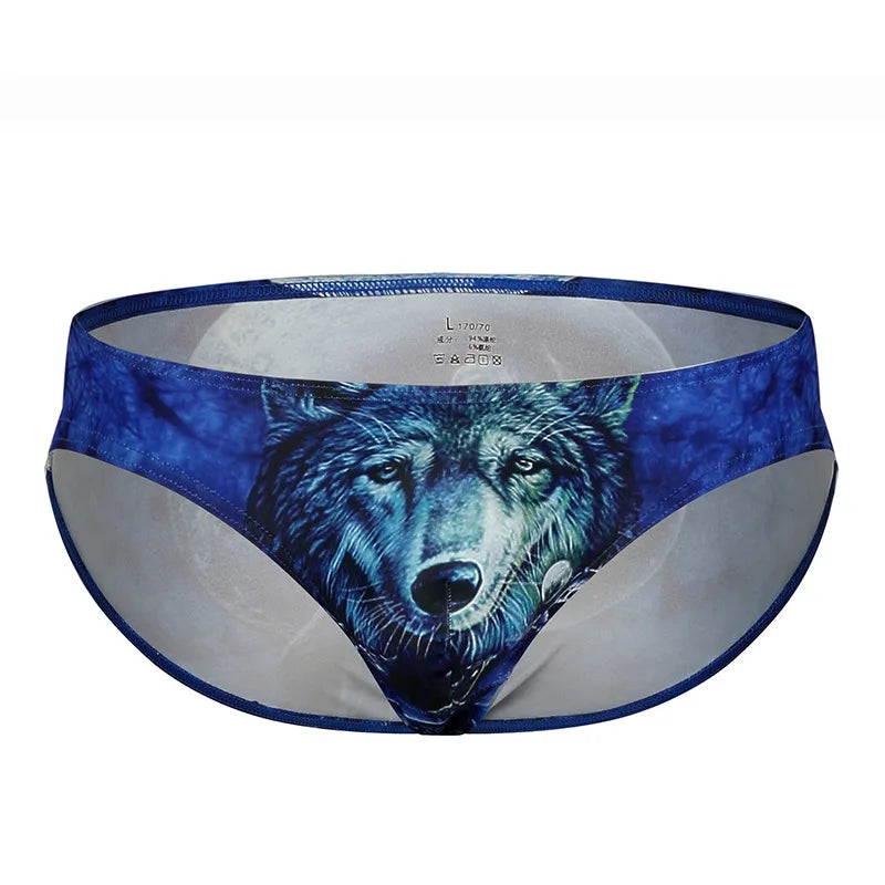 Men's Underwear 3D Animal Printing Briefs Underwear