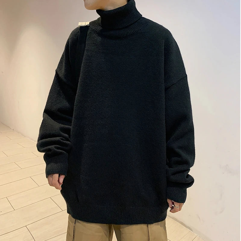 Men's Pullover Knitted Warm Turtleneck Sweater