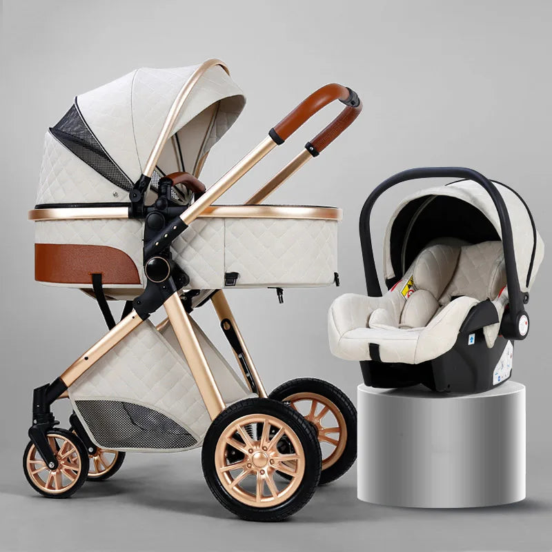 Landscape Baby's Pram Portable Pushchair Baby Cradel Infant Carrier Pram