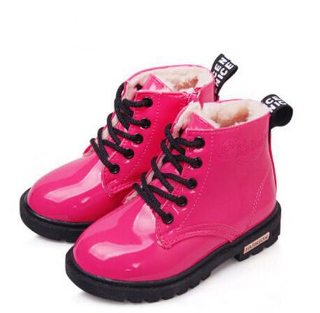 Children's PU Leather Waterproof Boots