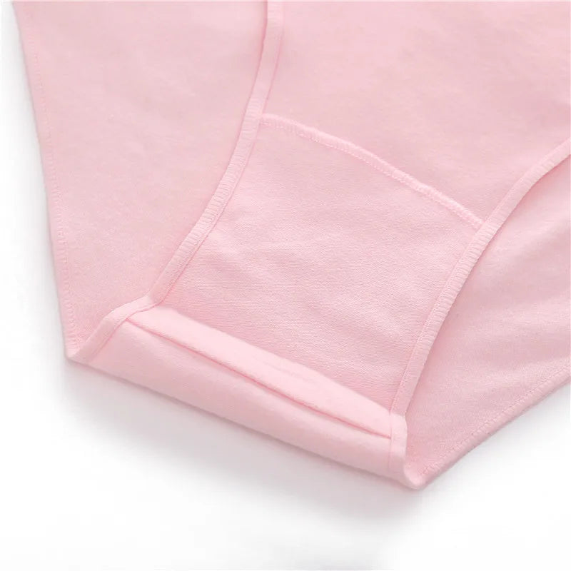 4PCS/Set Women's Cotton Briefs Low Waist Underpants Elasticity Comfortable Underwear Panties Lingerie