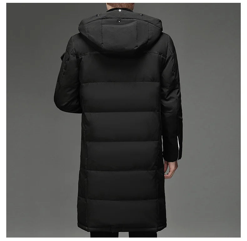 Men's Hooded Long Winter Coat Thick Warm Down Parka Jacket