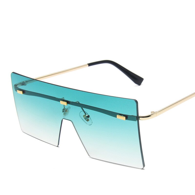 Unisex Classic Rimless Oversized Sunglasses Uv400