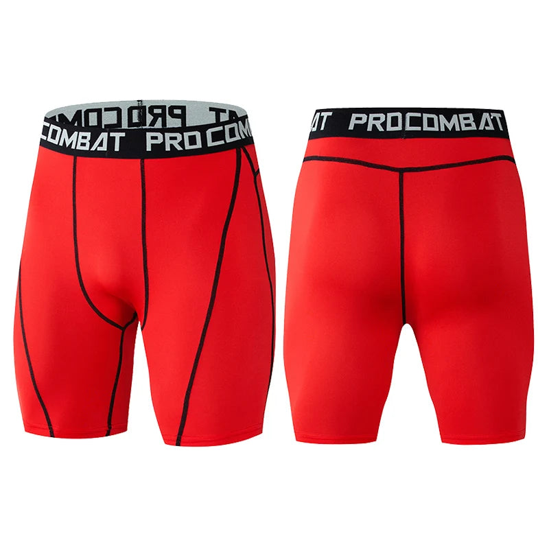 Men' Bodybuilding Shorts Fitness Workout Inseam Gym Elastic Compression Tights Leggings