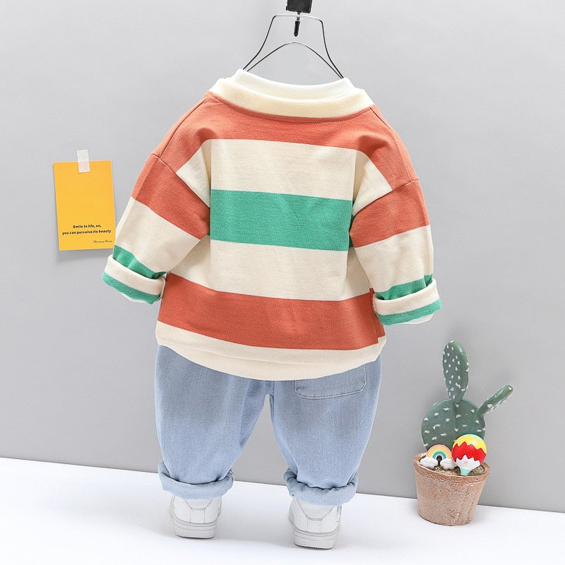Boy's Jeans 3PCS Outfit Set