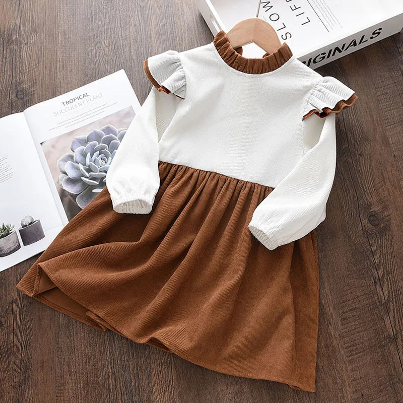 Girls Princess Dress Children Dresses Baby Girl Gown Long Sleeve Clothes Party Velvet Dress For Spring