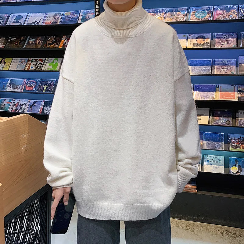 Men's Pullover Knitted Warm Turtleneck Sweater