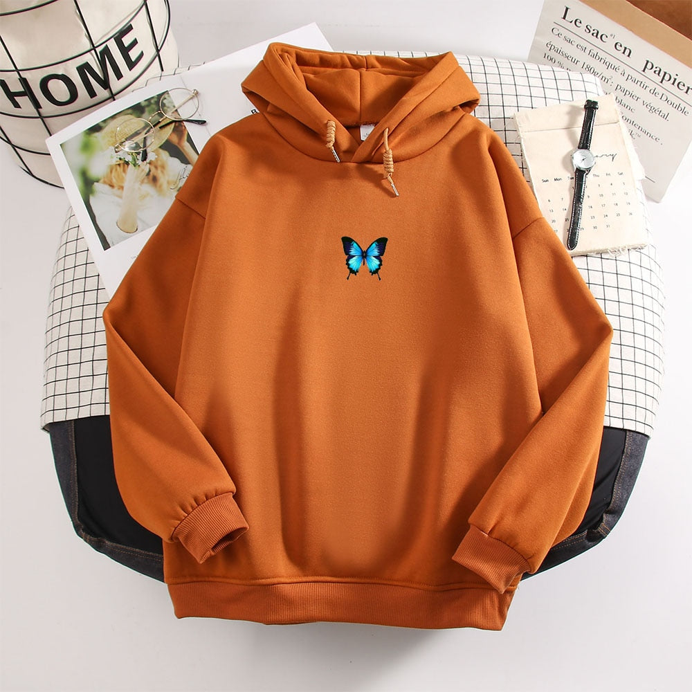 Women's Butterfly Print Hoodies