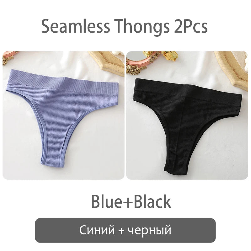 Women's Seamless Thong Underwear - Low Waist G-String Lingerie