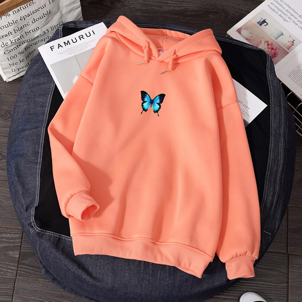 Women's Butterfly Print Hoodies