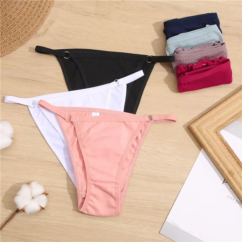 Cotton Brief Panties 3-Pack - Soft Low Waist Underwear for Women