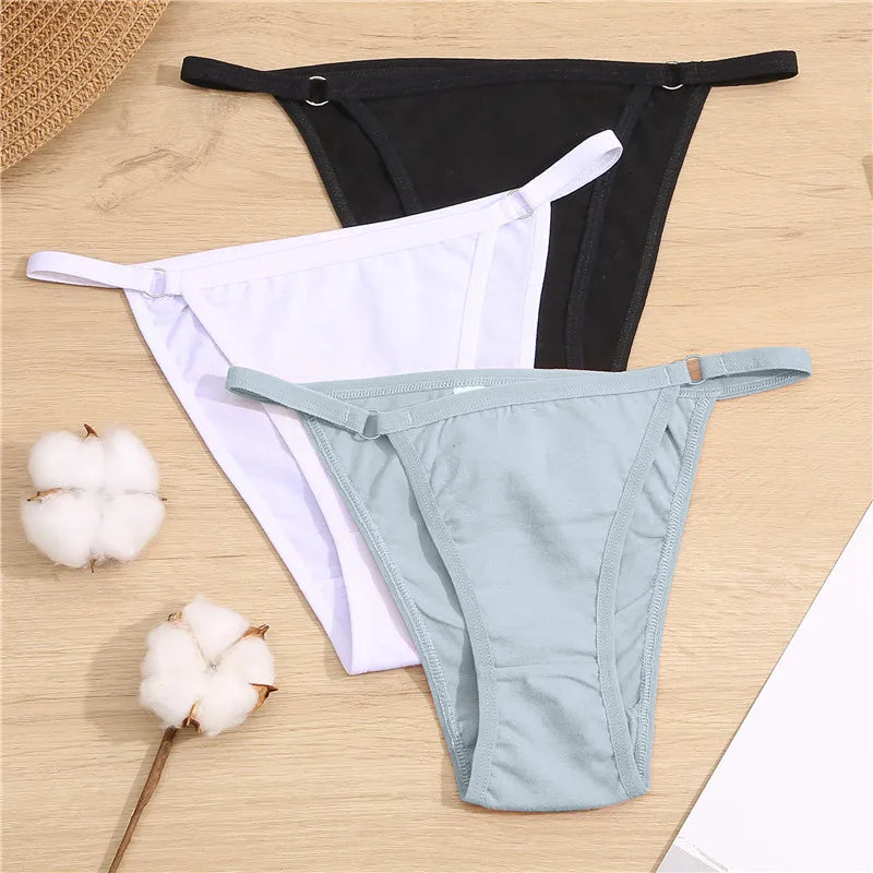 Cotton Brief Panties 3-Pack - Soft Low Waist Underwear for Women