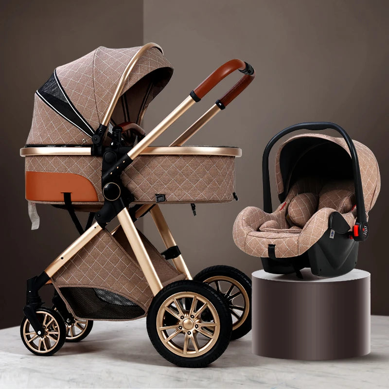 Landscape Baby's Pram Portable Pushchair Baby Cradel Infant Carrier Pram