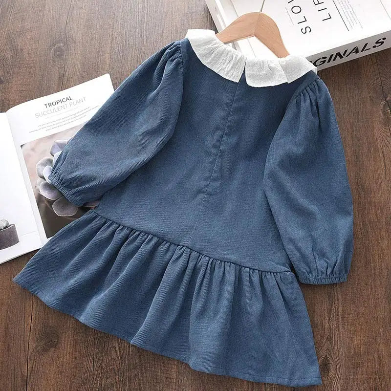 Girls Princess Dress Children Dresses Baby Girl Gown Long Sleeve Clothes Party Velvet Dress For Spring