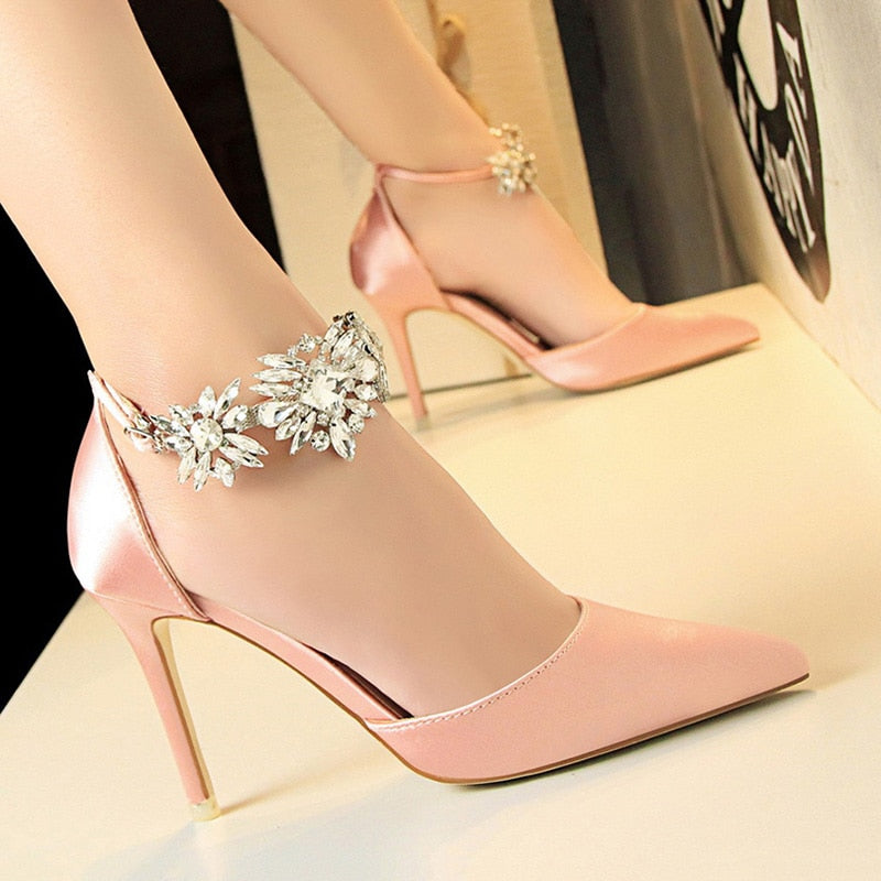 Women's Rhinestone High Heels