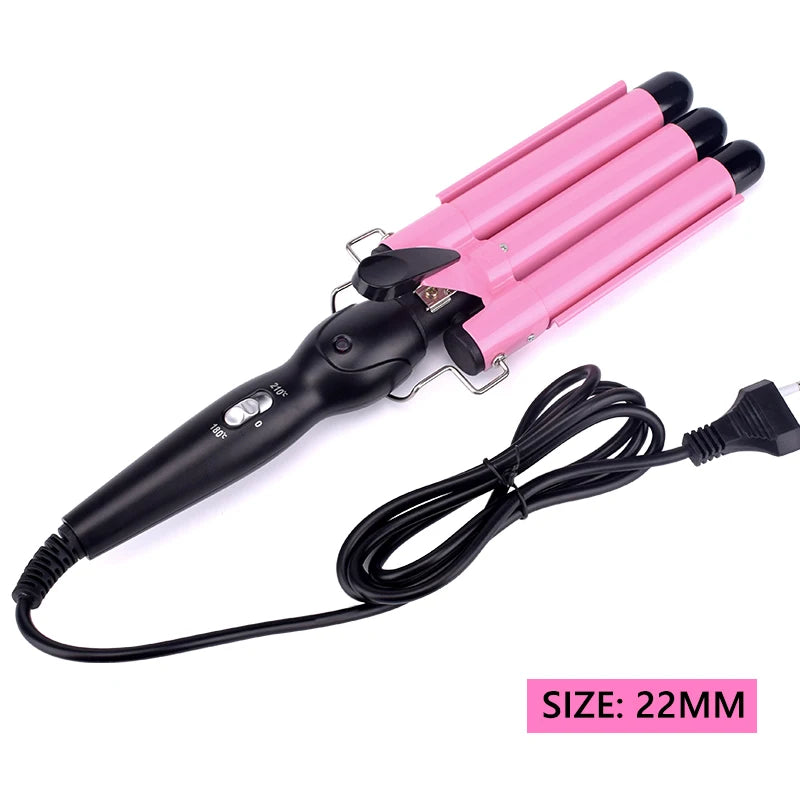 Iron Ceramic Triple Barrel Hair Curler