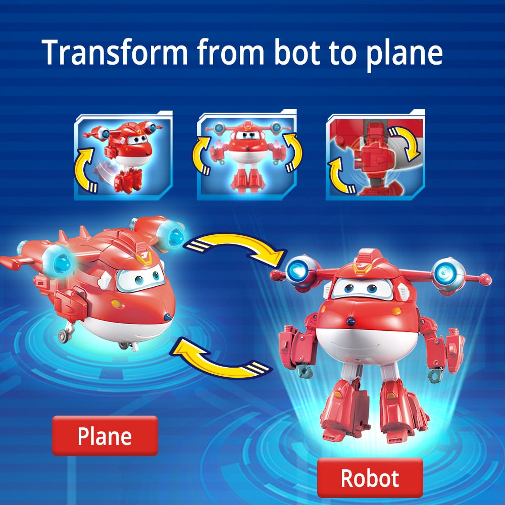 Children's Super Wings 6" Supercharged Deluxe Transforming Robot Toy