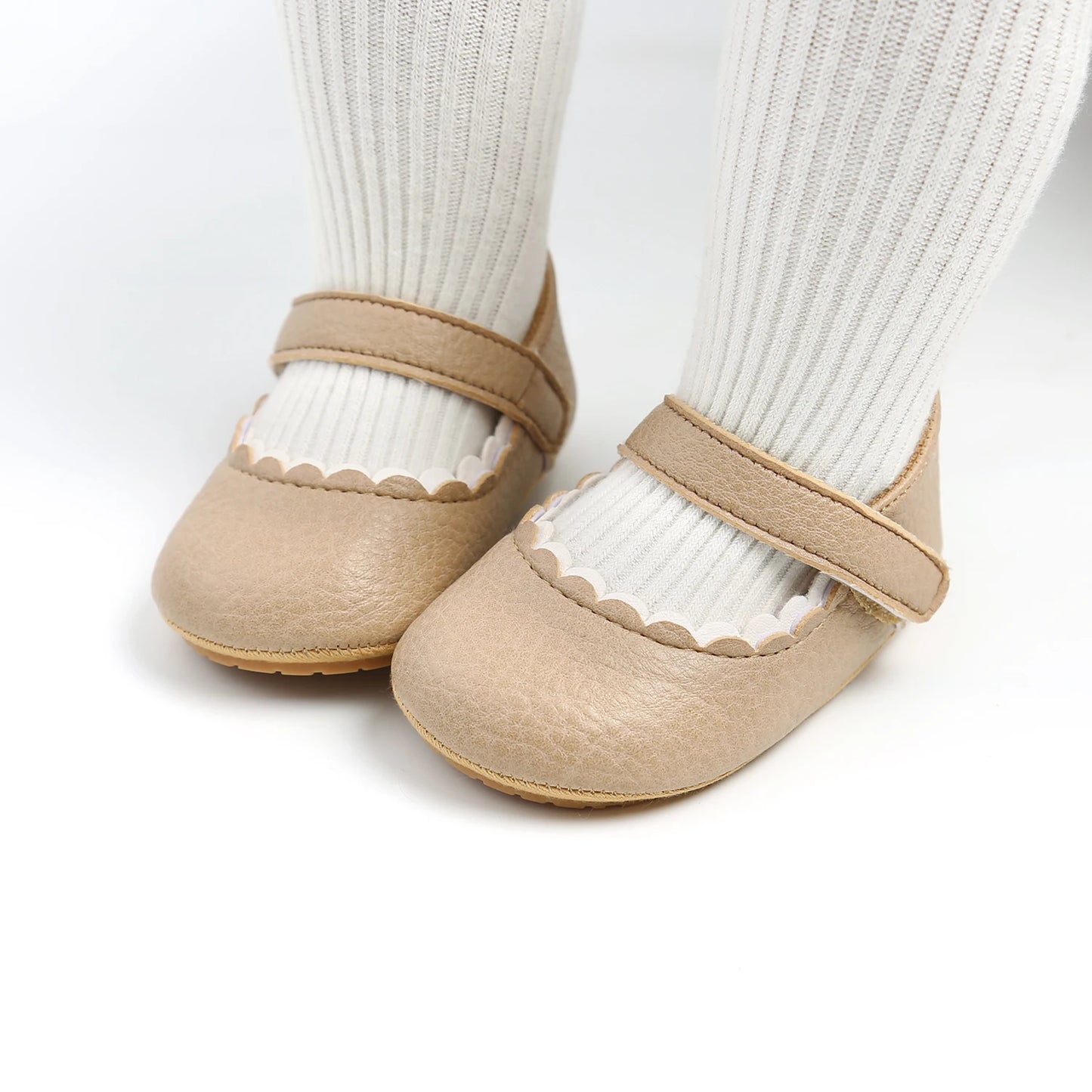Newborn Baby Princess Shoes - Soft Prewalker Shoes with Hook & Loop (0-18M)