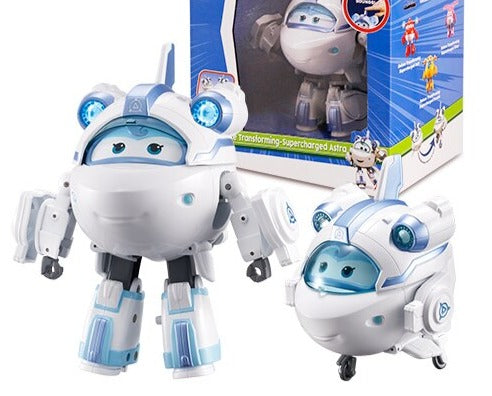 Children's Super Wings 6" Supercharged Deluxe Transforming Robot Toy
