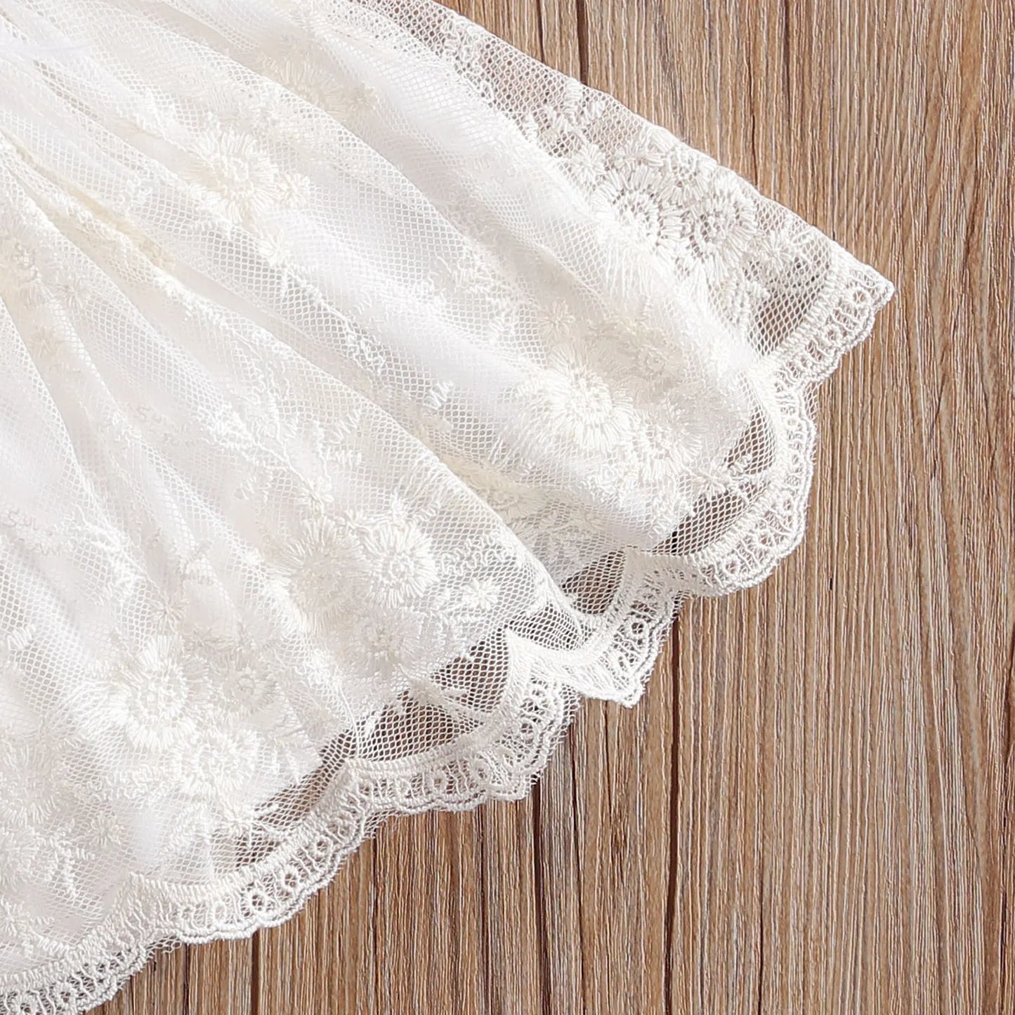 0-24M Princess New born Baby Girls Rompers Lace Flowers Feather Sleeve Jumpsuits