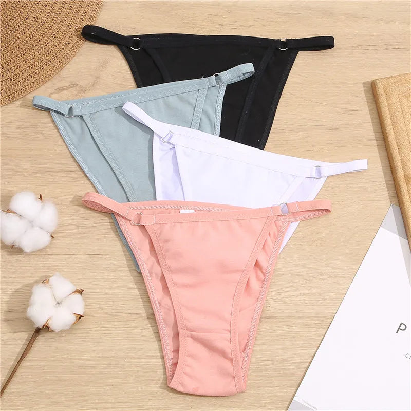 Cotton Brief Panties 3-Pack - Soft Low Waist Underwear for Women