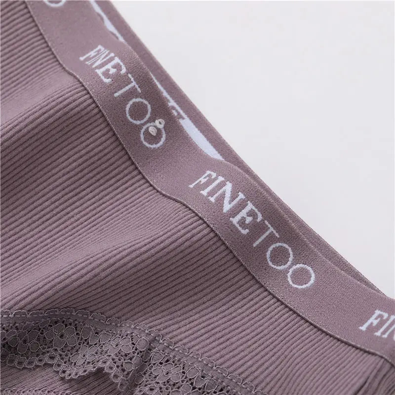 Women's Cotton Lace Low Waist Underwear Thongs G-String Lingerie