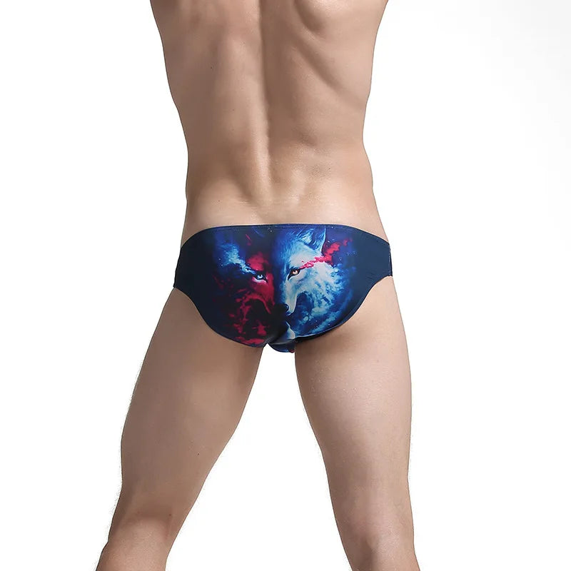 Men's Underwear 3D Animal Printing Briefs Underwear