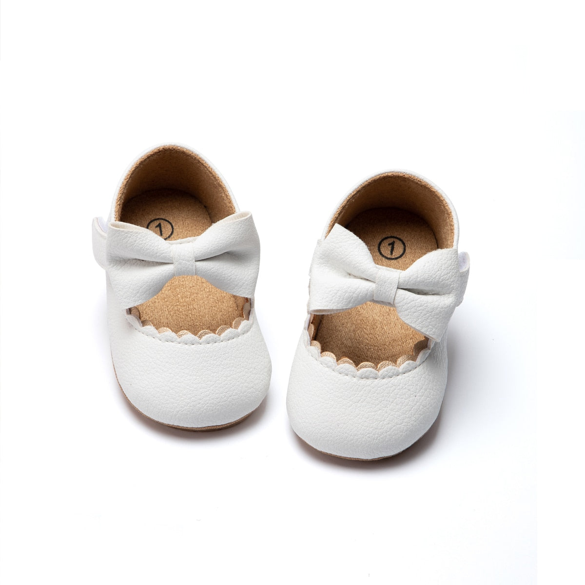 Baby, Toddler Bowknot Non-slip Rubber Soft-Sole Flat PU Shoes