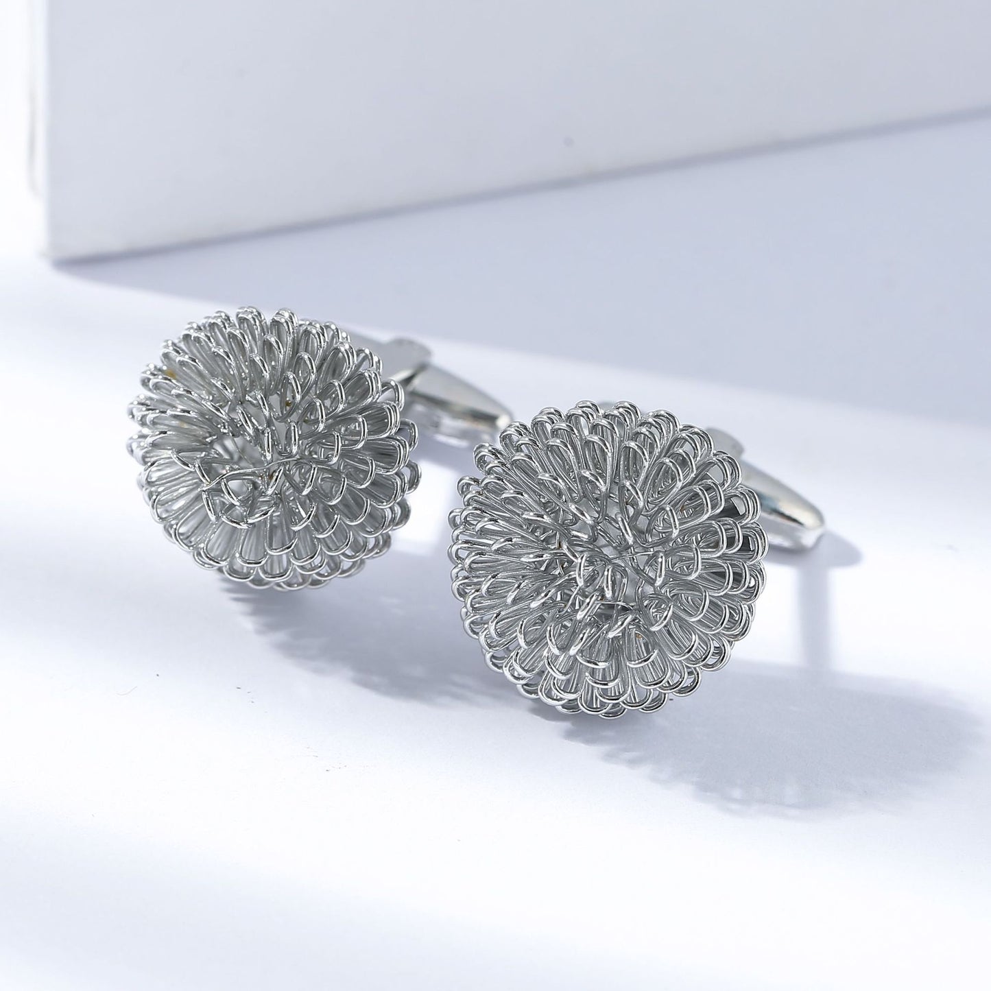Premium Flower Cufflinks for Men - Round Wedding Shirt Accessories