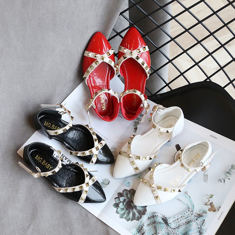 Girls, Children Rivets Flat Shoes