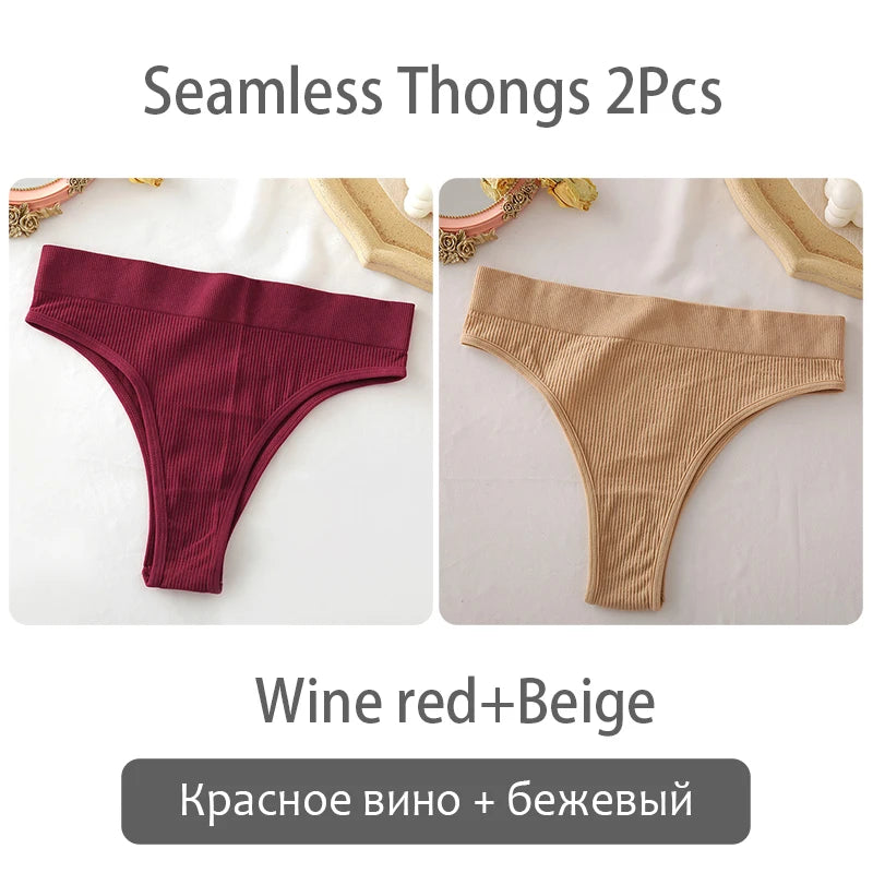 Women's Seamless Thong Underwear - Low Waist G-String Lingerie