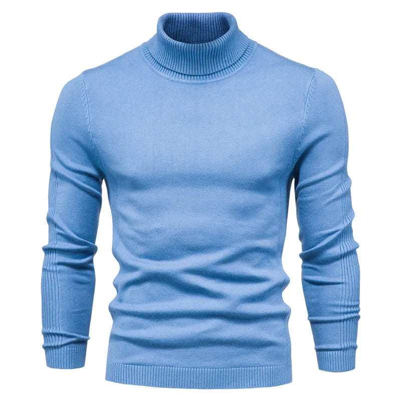 Men's Sweaters Casual Thick Pullover Slim Fit Turtleneck Sweater