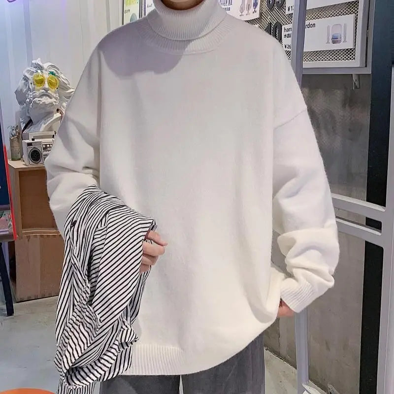 Men's Pullover Knitted Warm Turtleneck Sweater