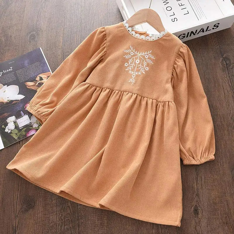 Girls Princess Dress Children Dresses Baby Girl Gown Long Sleeve Clothes Party Velvet Dress For Spring