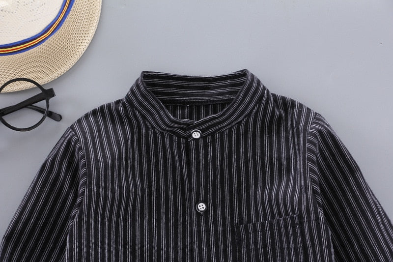 Baby. Boys Long Sleeve Striped Print Shirts