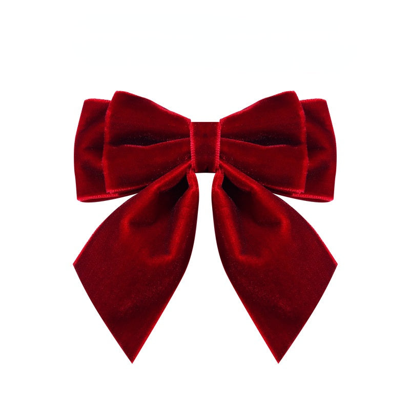 Simple Velvet Bow Tie Brooch - College Style Shirt Collar Pin for Women