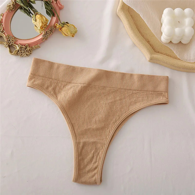 Women's Seamless Thong Underwear - Low Waist G-String Lingerie