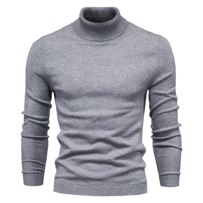 Men's Sweaters Casual Thick Pullover Slim Fit Turtleneck Sweater