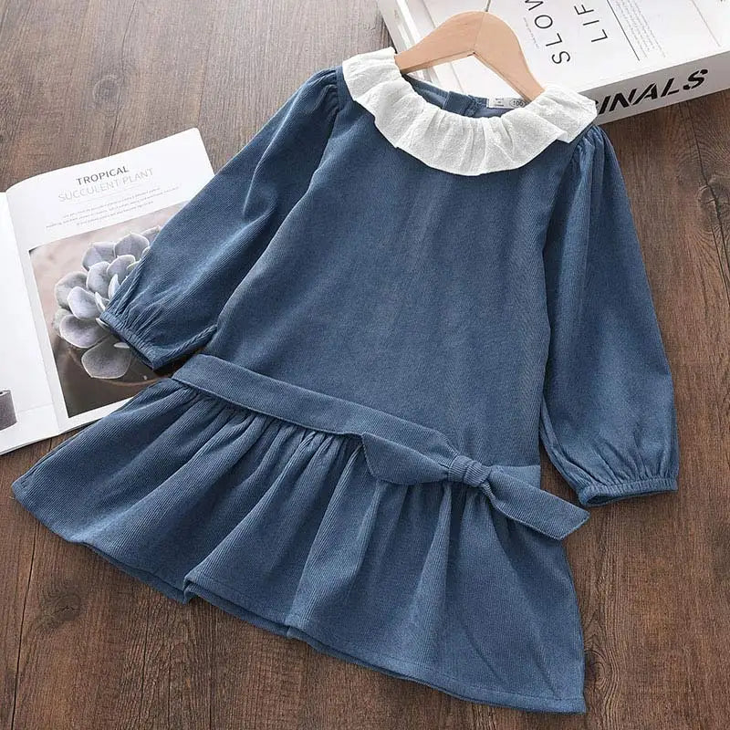Girls Princess Dress Children Dresses Baby Girl Gown Long Sleeve Clothes Party Velvet Dress For Spring